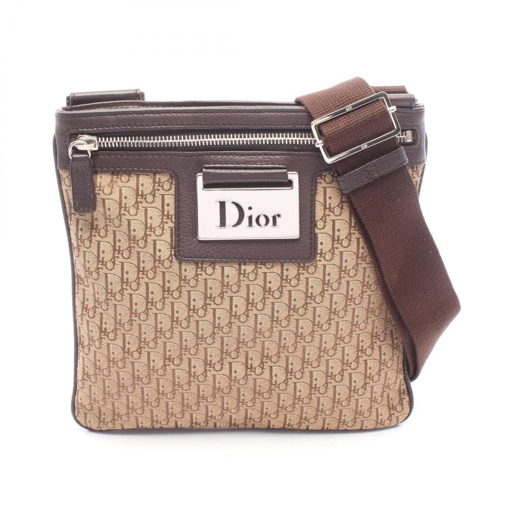 Christian Dior Dior Street Chic Trotter Shoulder Bag/Handbag, Canvas and Leat...